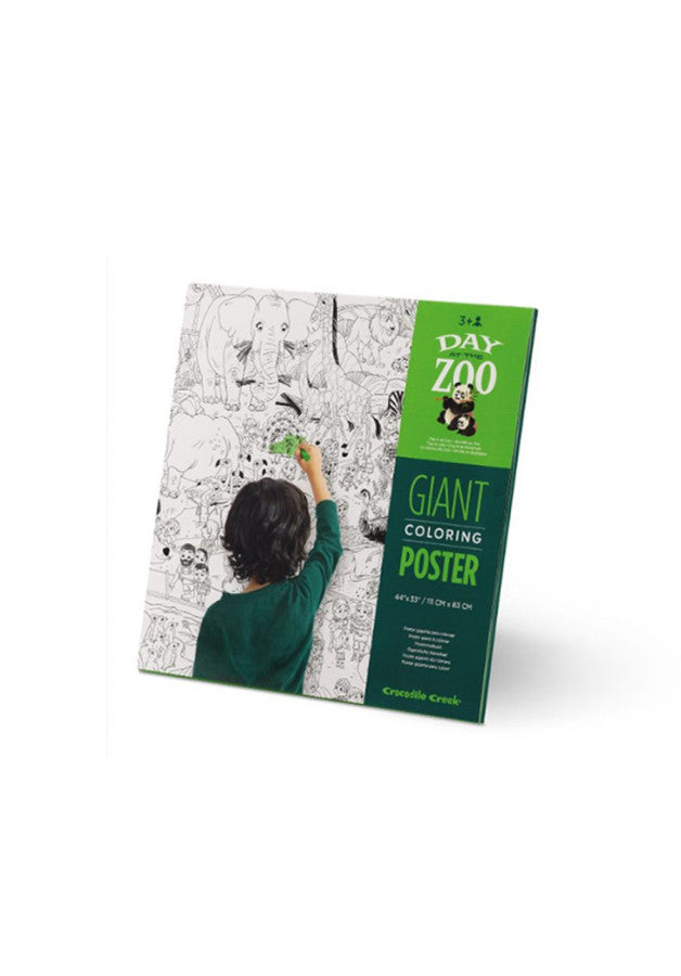 Poster Gigante Para Colorear Un Dia En El Zoológico