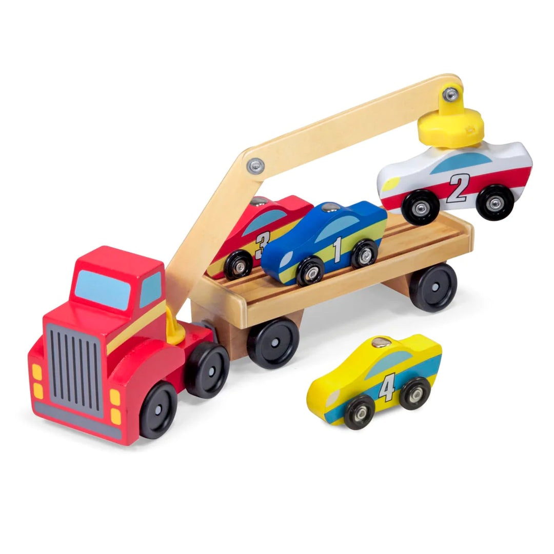 Camion De Remolque Magnetico En Madera