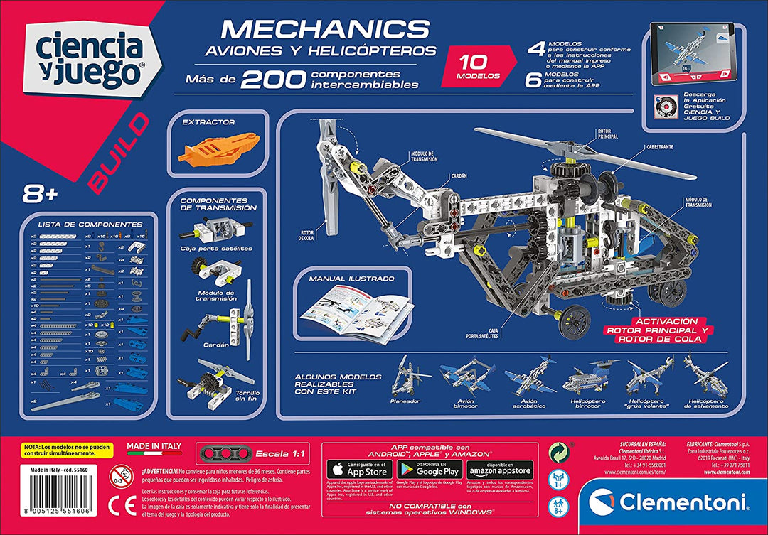 Juego Construcción Tipo Lego 10 Aviones STEM Para Niños