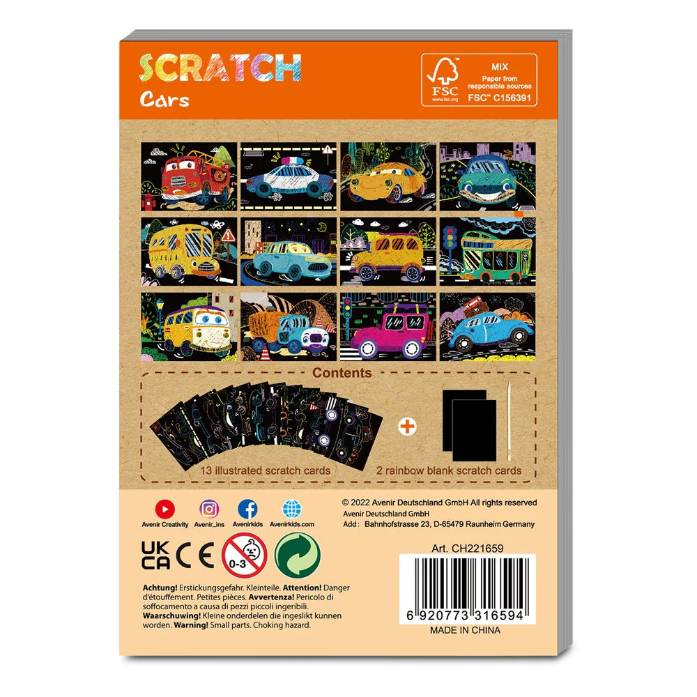 Set De Arte Mini Libro Para Raspar Medios De Transporte
