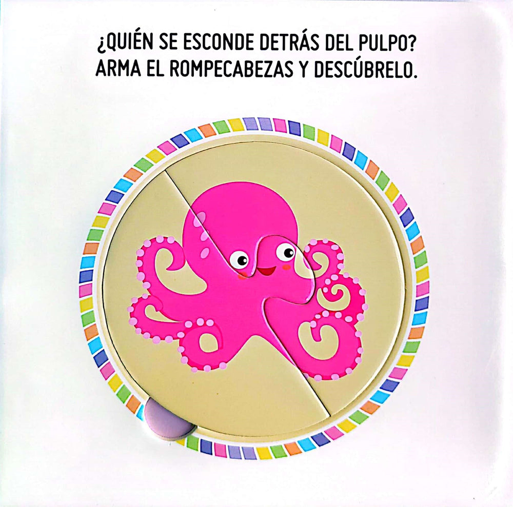 Libro y Rompecabezas Animales Del Mar