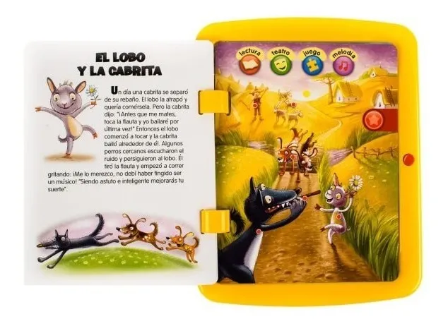 Libro Infantil Fabulas Pantalla Interactiva Y Sonidos