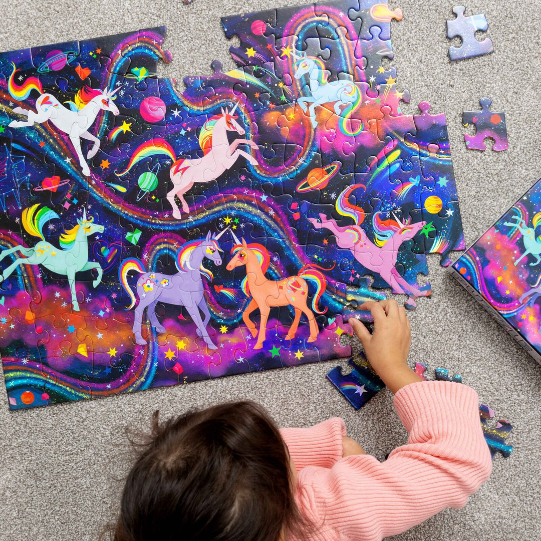 Rompecabezas Holográfico 100 Piezas Galaxia Unicornio