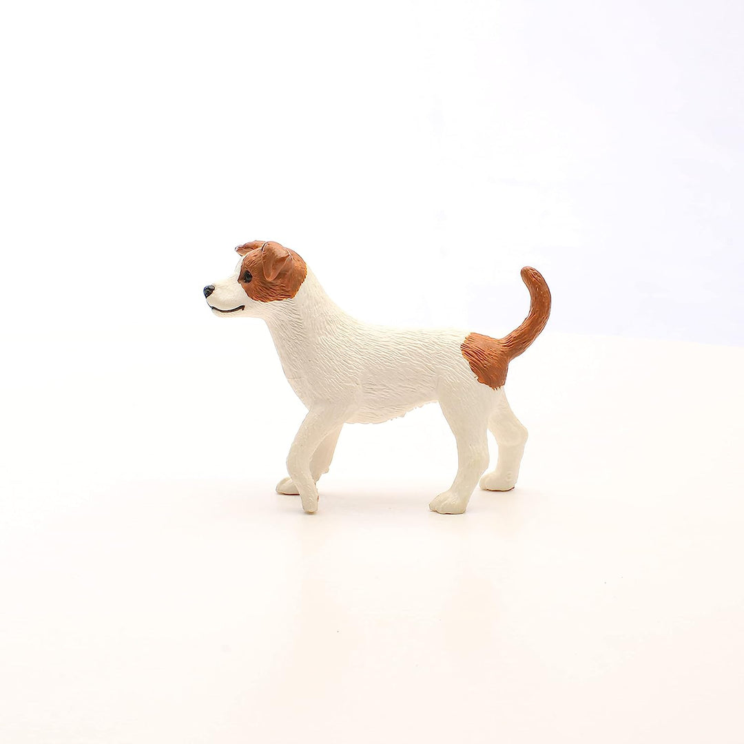 Figura Animales Perro Jack Russell Terrier Macho Pintado A Mano