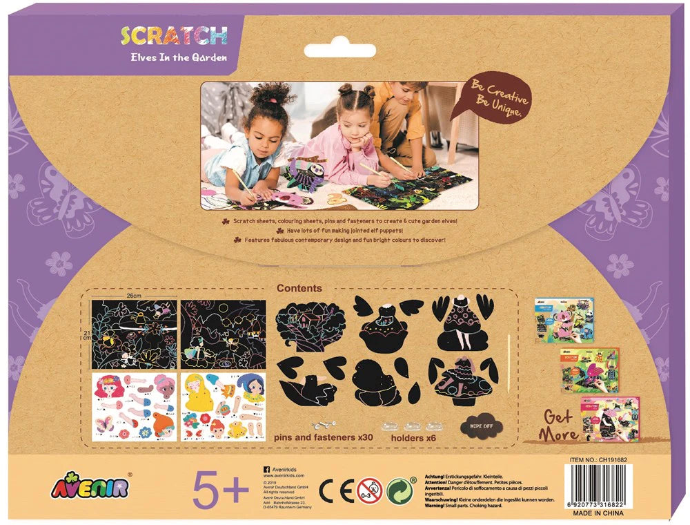 Set De Arte Marionetas Para Raspar Hadas De Jardin