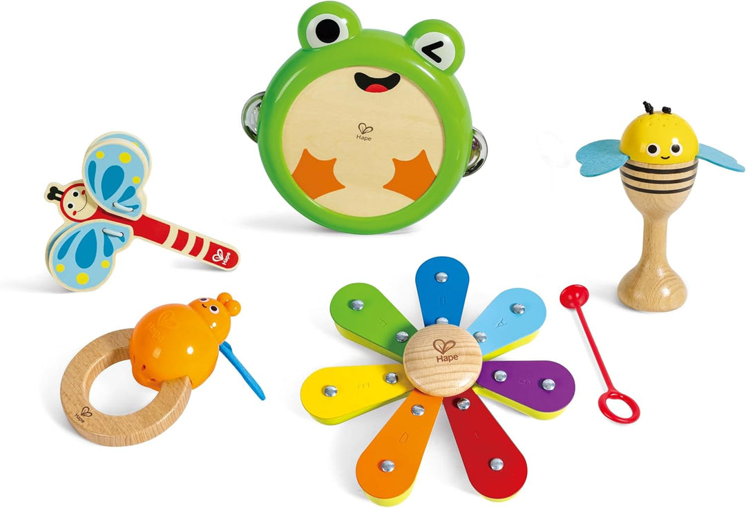 Juego Set Musical 5 En 1 En Madera Para Niños