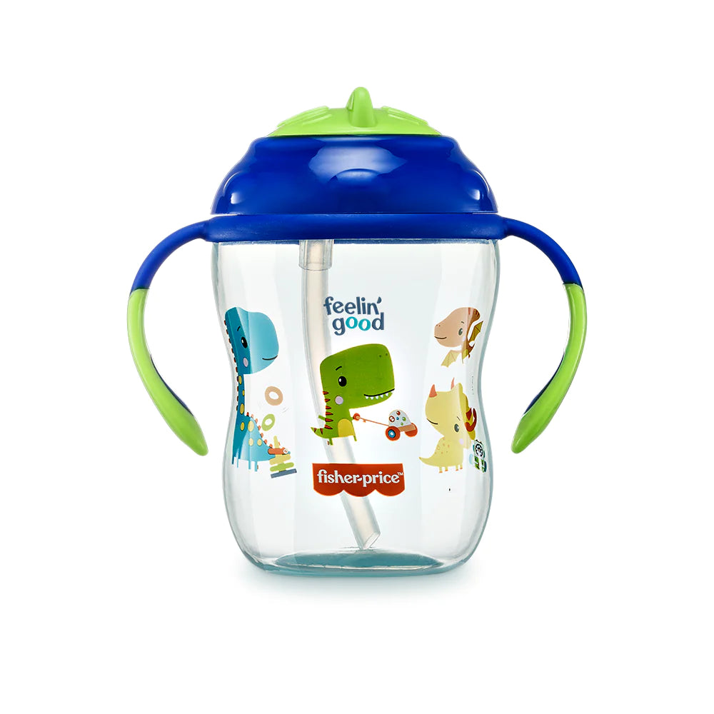 Vaso De Entrenamiento Azul Con Pitillo