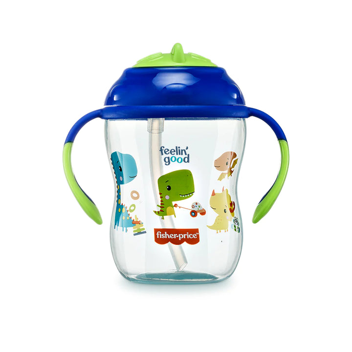 Vaso De Entrenamiento Azul Con Pitillo