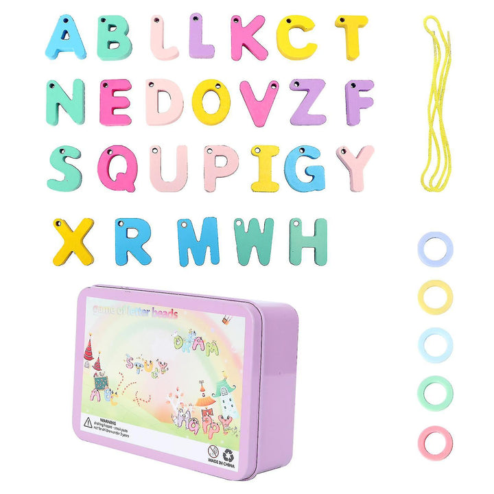 Juego Didactico Letras Para Enhebrar