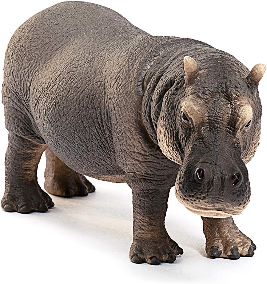 Figura Animales Hipopotamo Pintada A Mano
