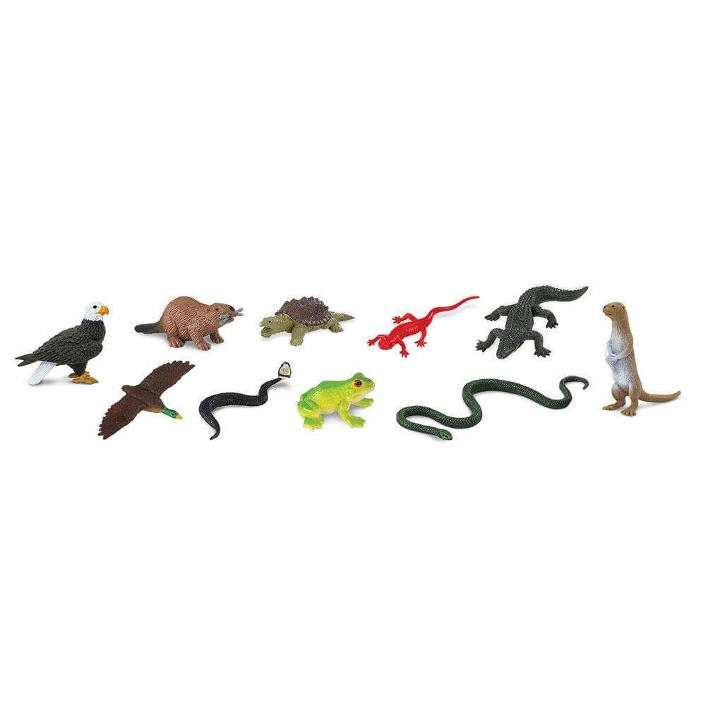 Tubos De Animales De Rio Pintado a Mano
