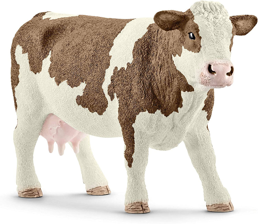 Figura Animales Vaca Fleckvieh Pintado A Mano