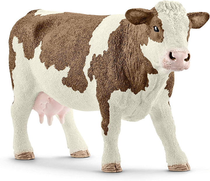 Figura Animales Vaca Fleckvieh Pintado A Mano