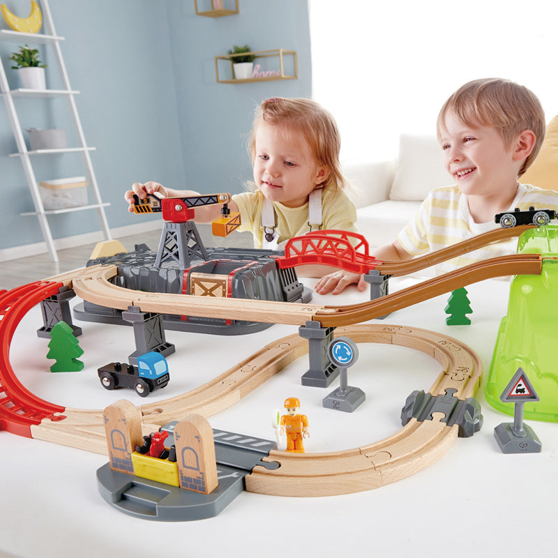 Juego de Construcción Trenes En Madera