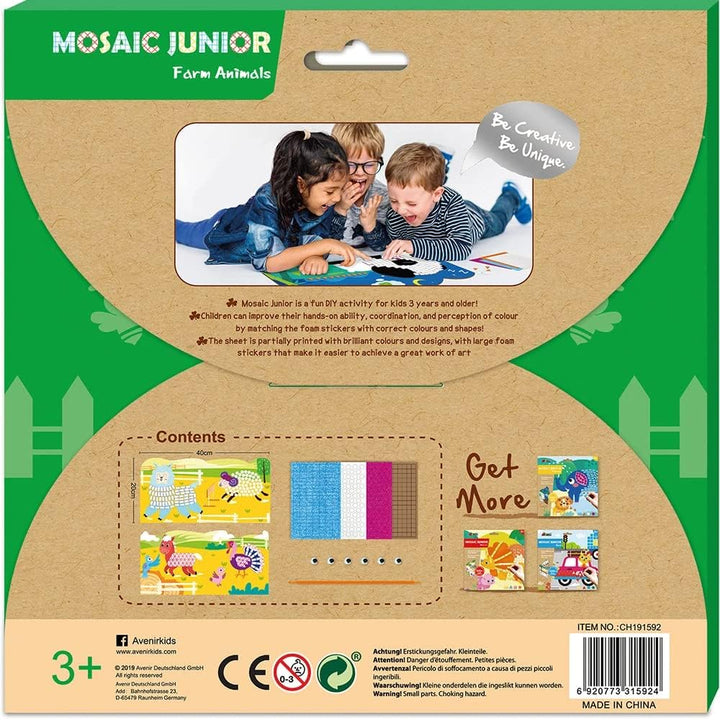 Set De Arte y Manualidades Mosaico Con Stickers Animales
