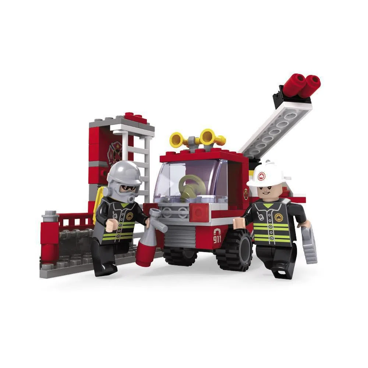 Juego De Construccion Tipo Lego Bomberos 133 piezas
