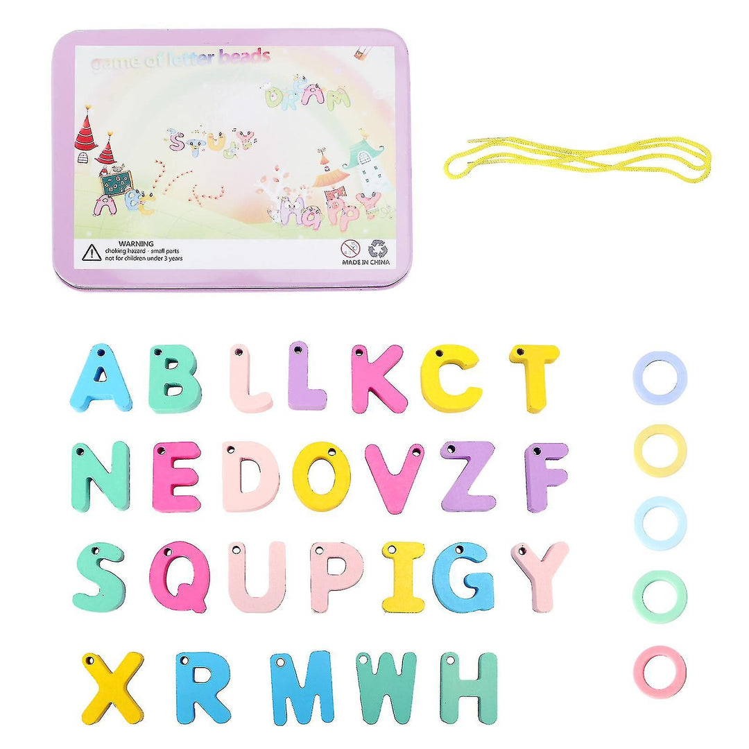 Juego Didactico Letras Para Enhebrar