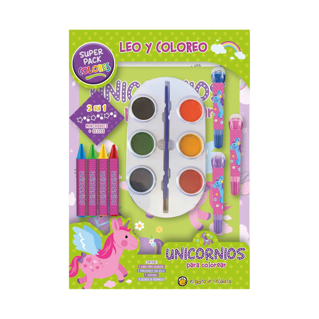 Set De Arte Unicornio Libro Para Colorear