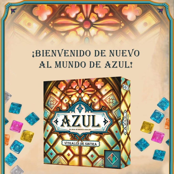 Juego De Mesa Azul Vitrales De Sintra
