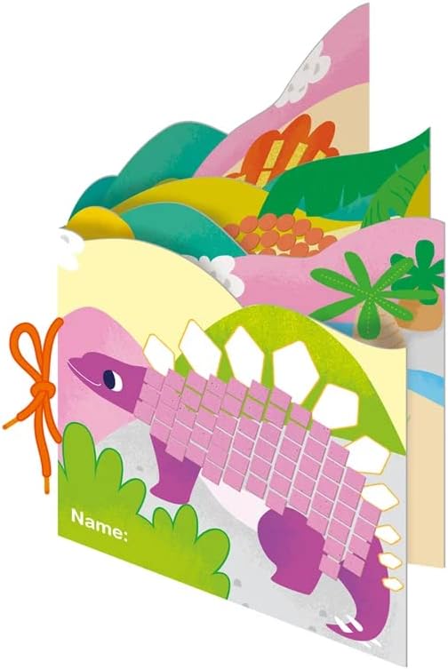 Set De Arte y Manualidades Mosaico Con Stickers Dinosaurios