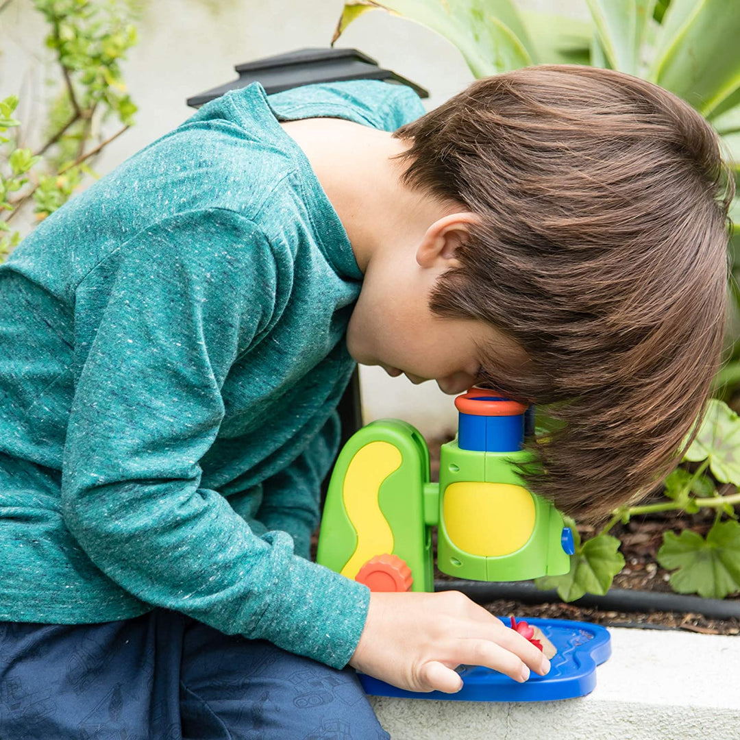 Juego Mi Primer Microscopio Azul Con Luz Para Niños