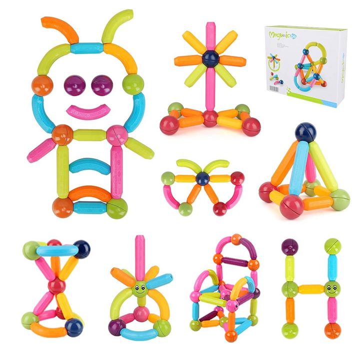 Juego de Construccion Magnetico 64 Piezas