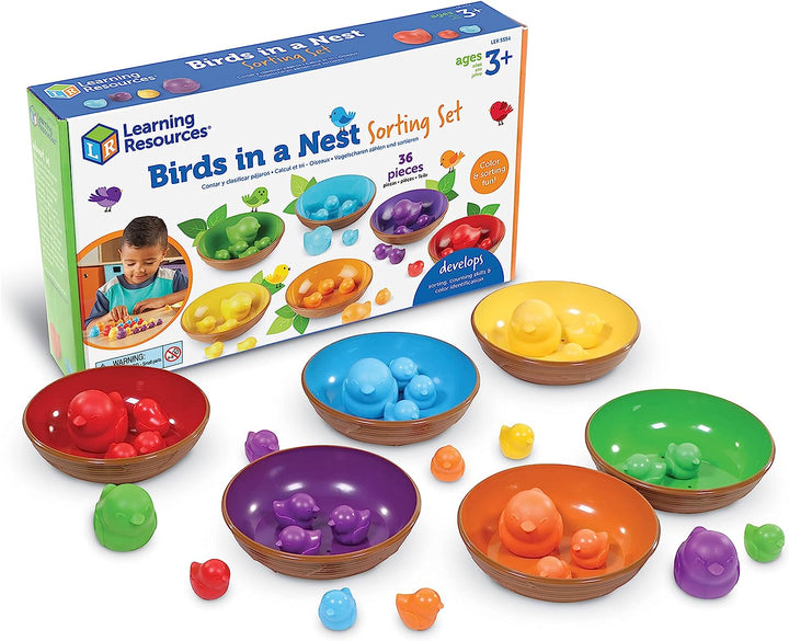Juego de Clasificación Aves De Colores Para Niños