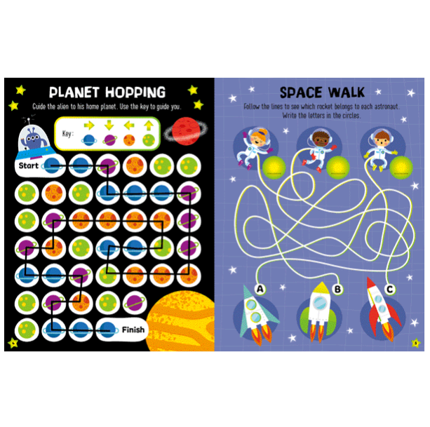 Libro De Actividades Stickers Del Espacio