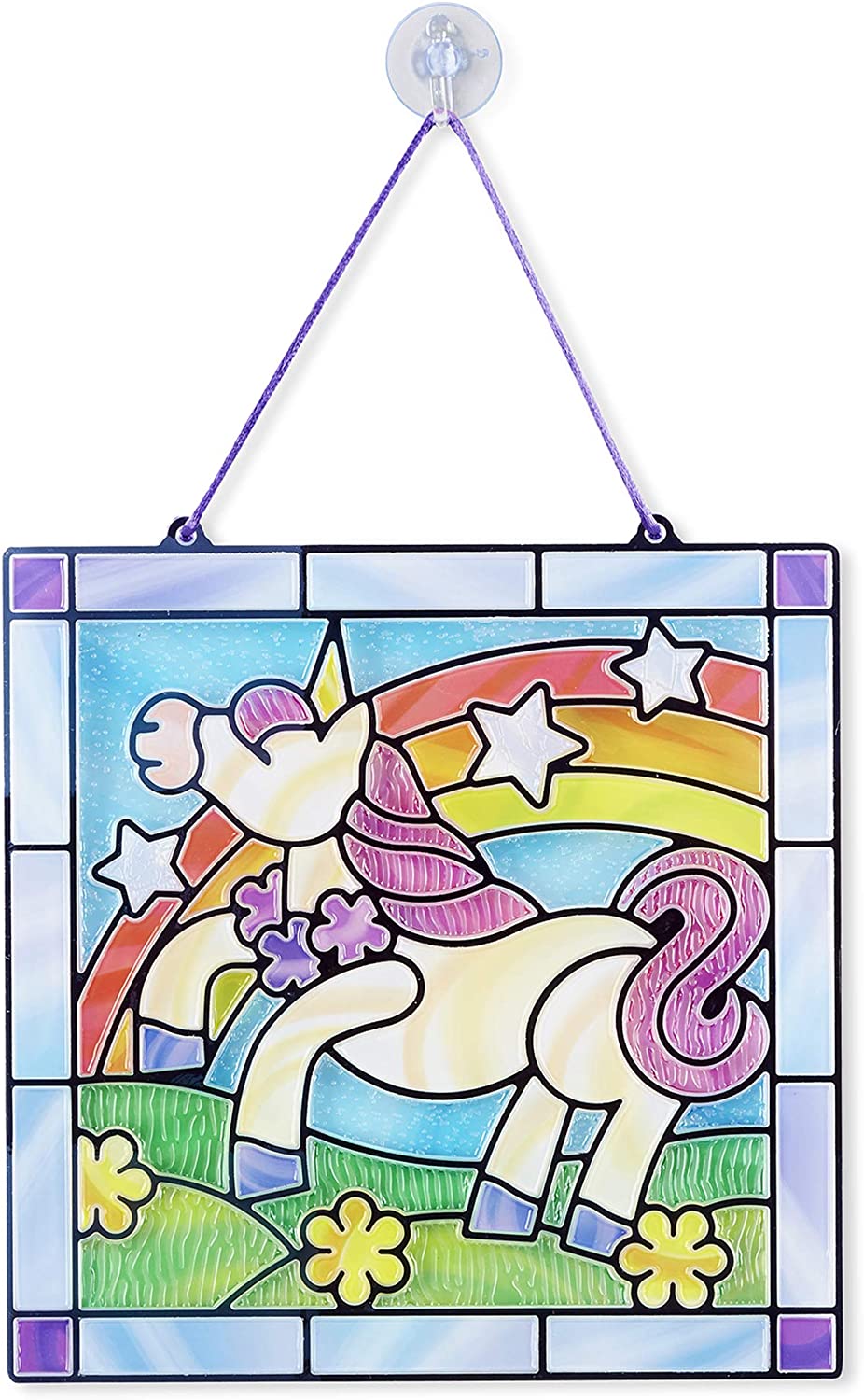 Set De Arte Disena Tus Vitrales Unicornio