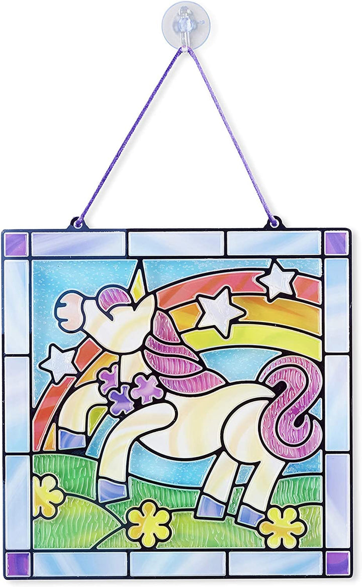 Set De Arte Disena Tus Vitrales Unicornio