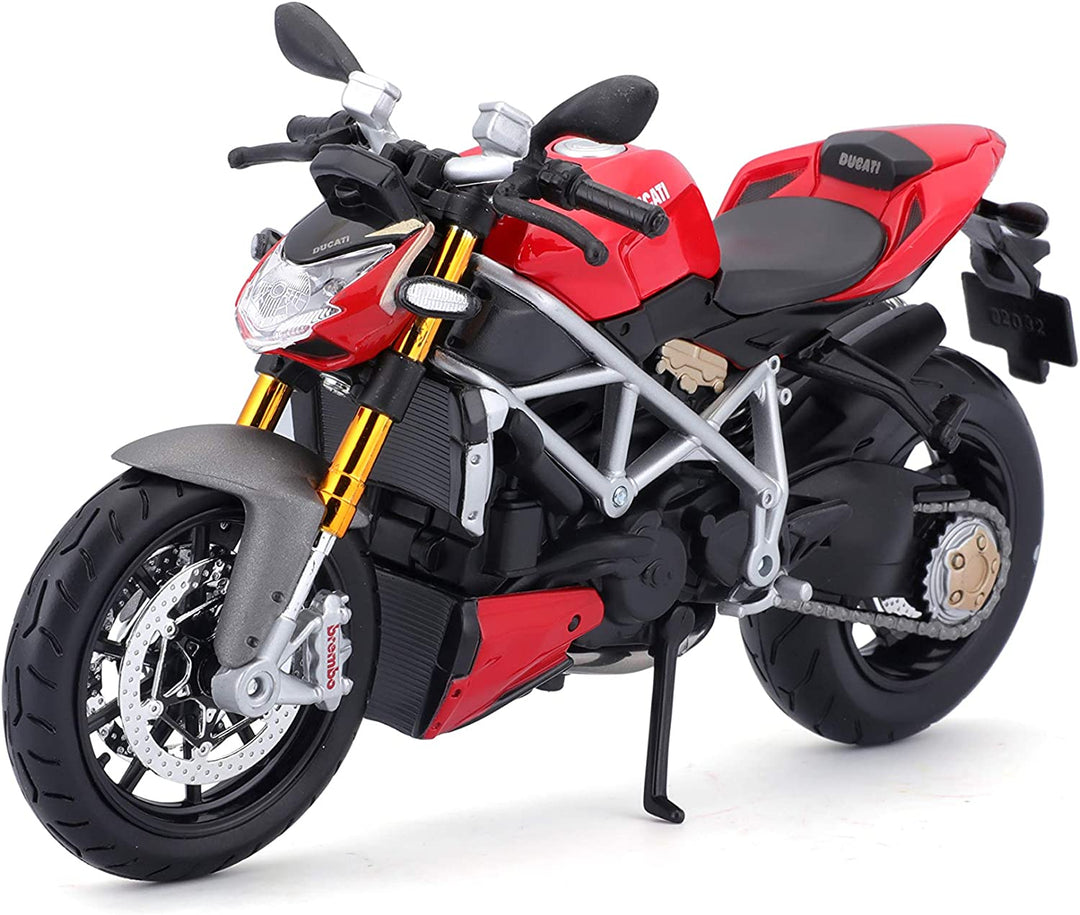 Moto Coleccionable Ducati Streetfighter S Rojo Escala 1:12