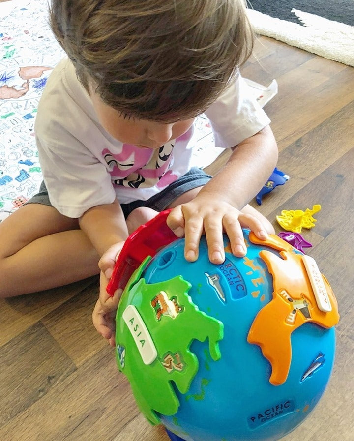 Juguete Rompecabezas Globo Terráqueo Para Niños