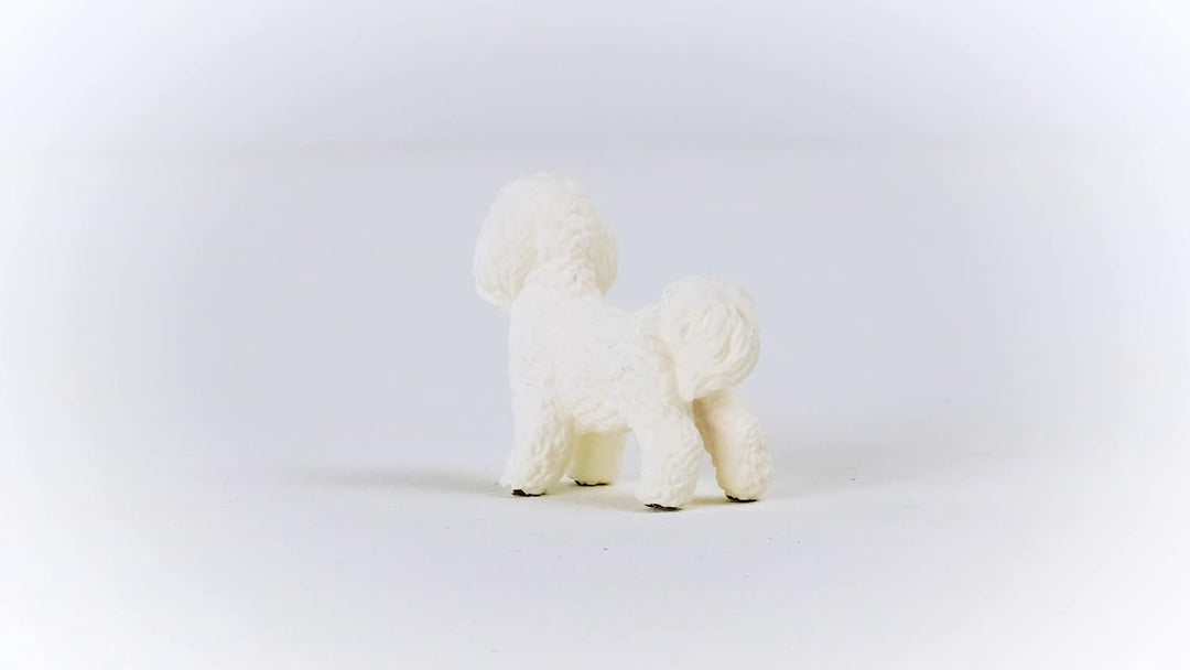 Figura Animales Perro Bichon Frise Pintado A Mano