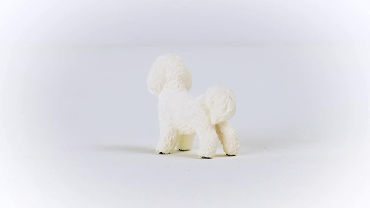 Figura Animales Perro Bichon Frise Pintado A Mano