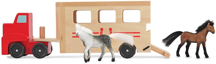 Camion En Madera Con Caballos