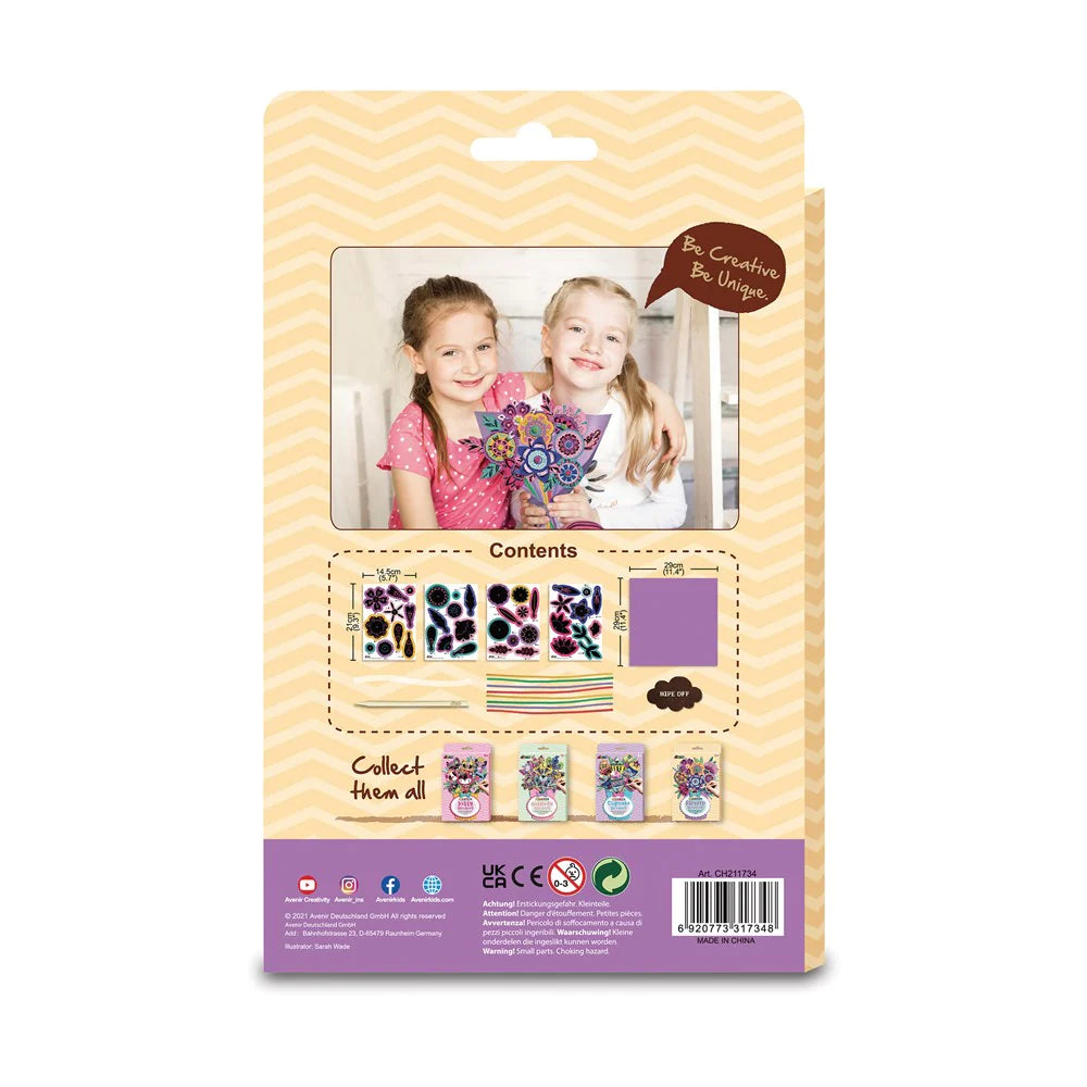 Set De Arte Marionetas Para Raspar Ramo De Flores