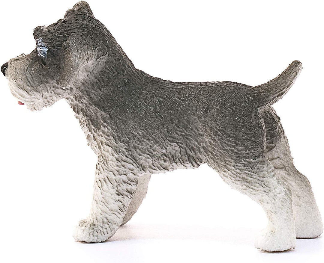 Figura Animales Perro Schnauzer Pintado A Mano