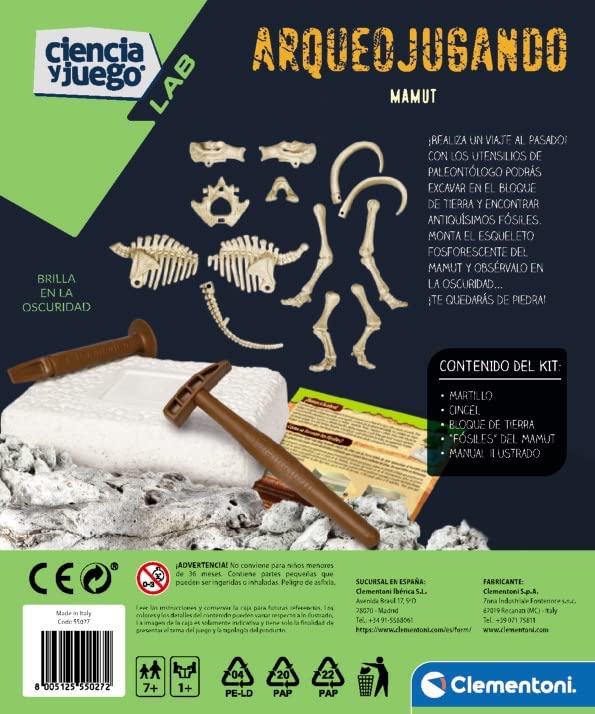 Juego Experimento Fosil De Dinosaurio Mamut