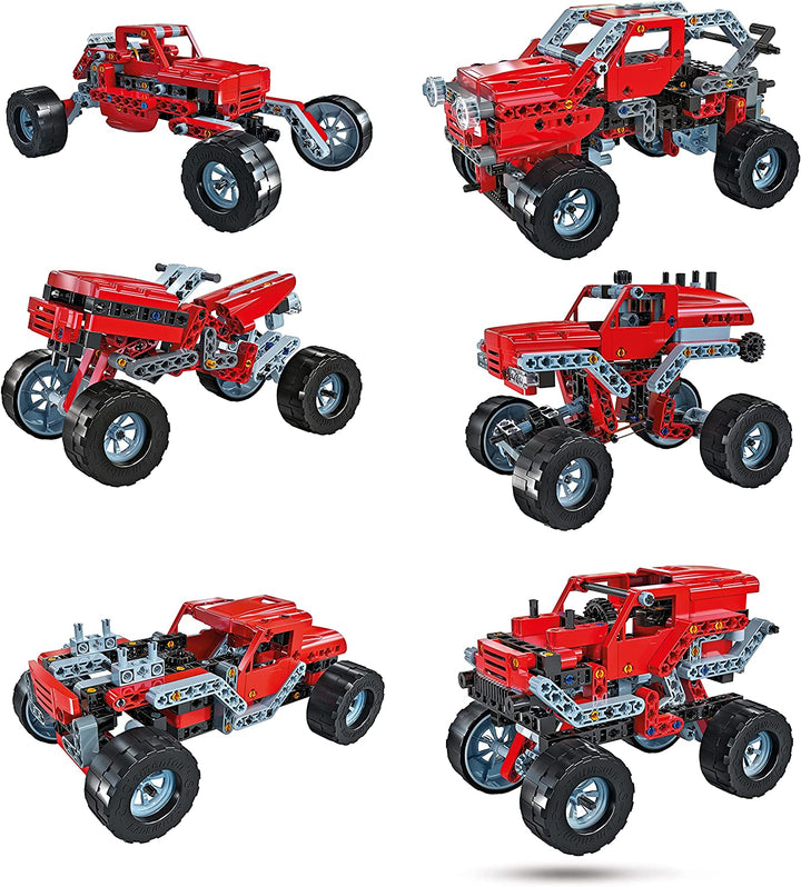 Juego Construcción Tipo Lego 10 Carros STEM Para Niños