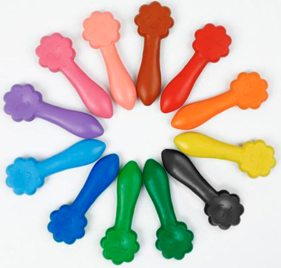 Caja De 12  Crayones Sonrisas Ecologicos