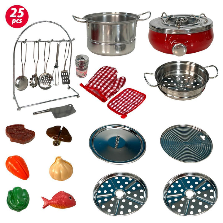 Set De Accesorios Cocina 25 Piezas Para Niños