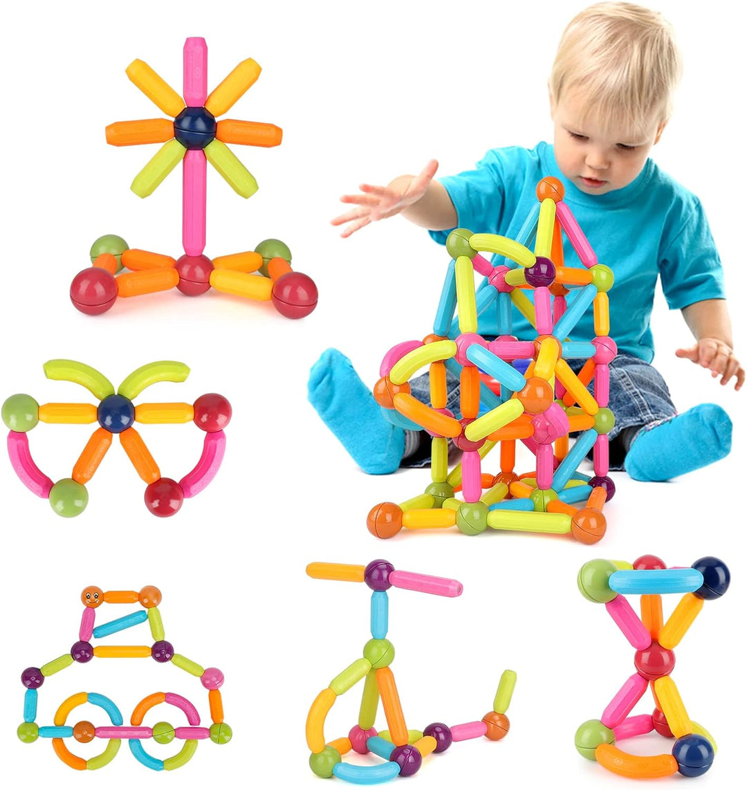 Juego de Construccion Magnetico 64 Piezas