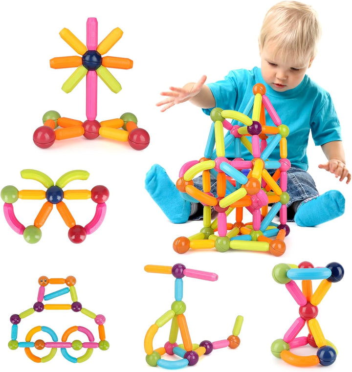 Juego de Construccion Magnetico 64 Piezas
