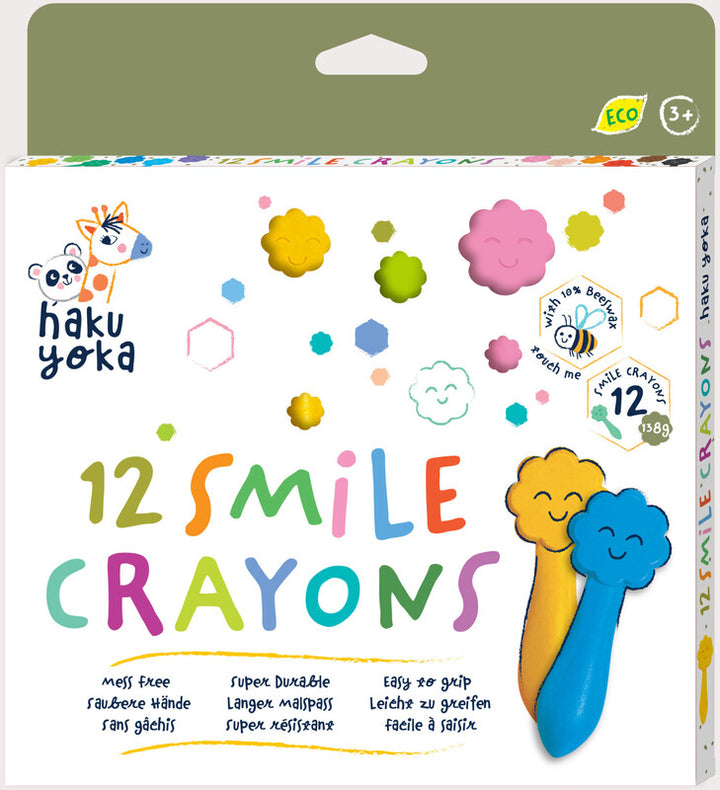 Caja De 12  Crayones Sonrisas Ecologicos