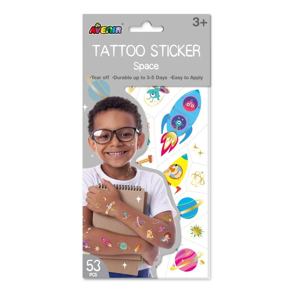 Set De Arte Stickers Y Tattoo El Espacio
