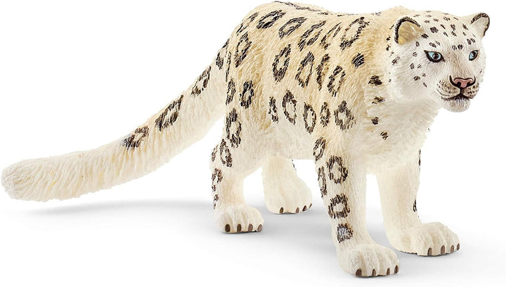 Figura Animales Leopardo De Nieve Pintado A Mano