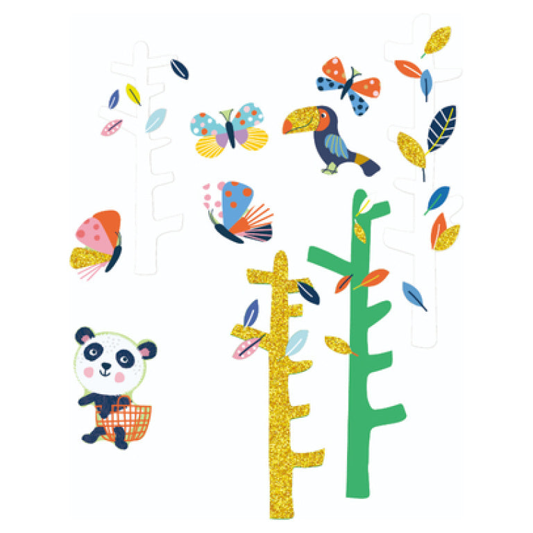 Set De Stickers Brillantes Panda