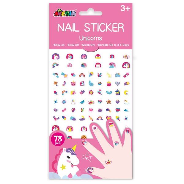 Set De Arte De Stickers Para Uñas Unicornios