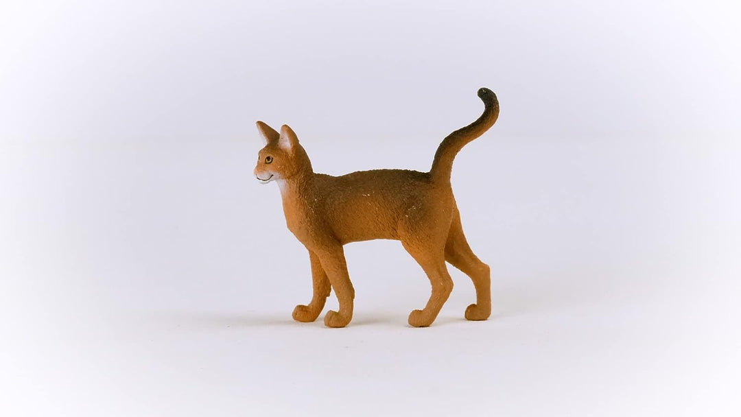 Figura Animales Gato Abisinio Pintado A Mano