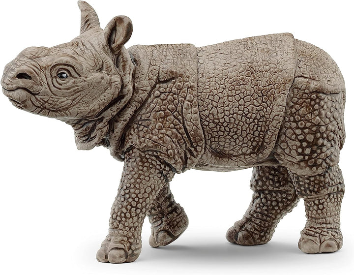 Figura Animales Cría Rinoceronte Pintado A Mano